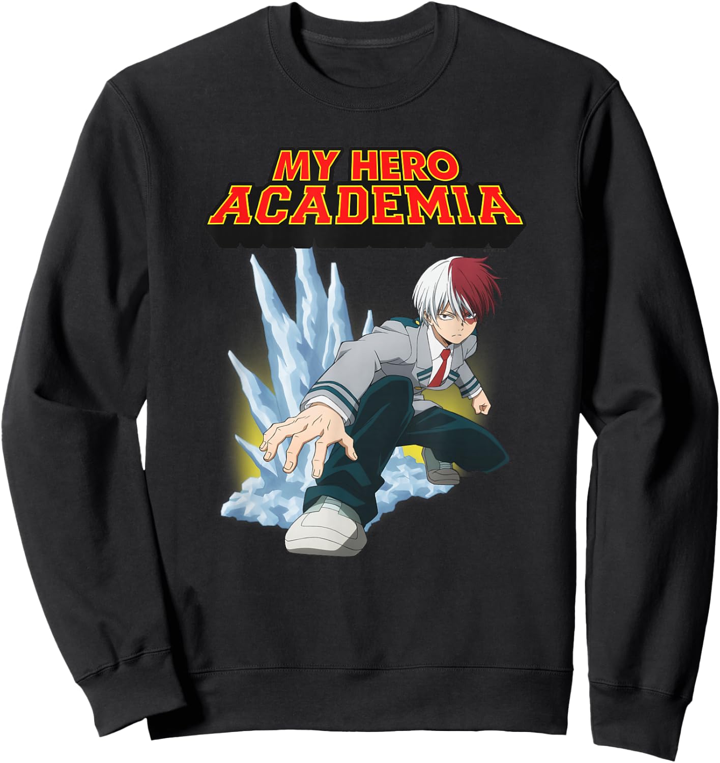 My Hero Academia Shoto Todoroki Half-Cold Half-Hot Sweatshirt - Sweatshirt | Black