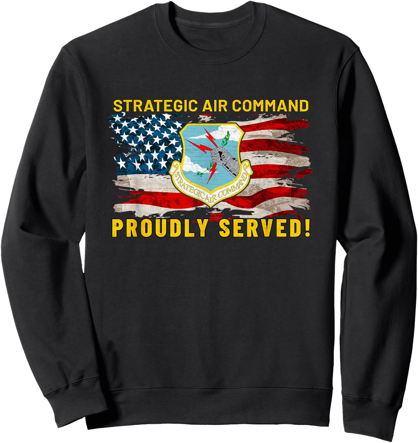 Strategic Air Command SAC US Air Force Vintage Gifts Sweatshirt - Sweatshirt | Black