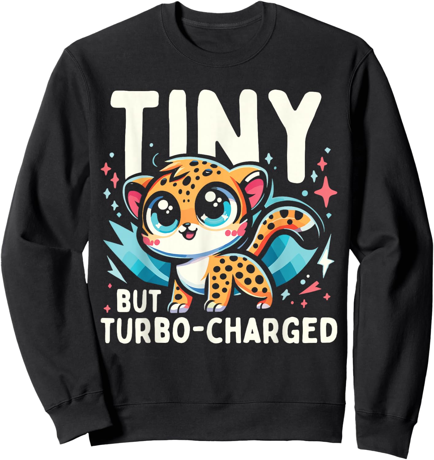 Wildlife Safari Leopard Cheetah Wild Cat Sweatshirt - Sweatshirt | Black