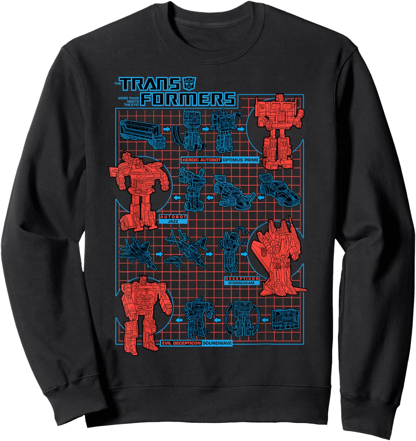Transformers How To Transform Schematic Sweatshirt - Sweatshirt | Black