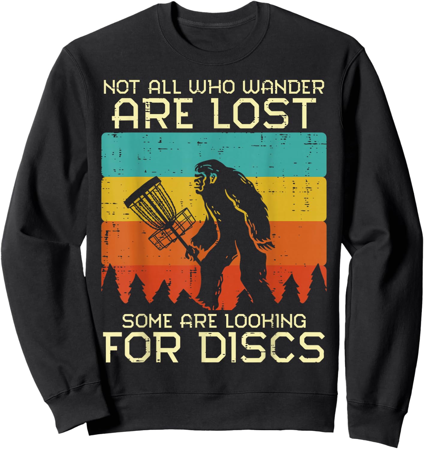 Disc Golf Bigfoot Sasquatch Frisbee Frolf Men Women Kids Sweatshirt - Sweatshirt | Black