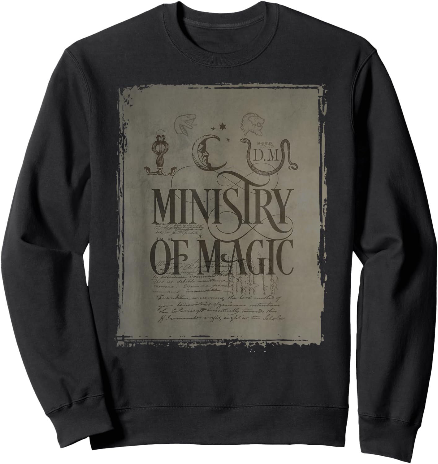 Harry Potter Ministry of Magic Parchment Sweatshirt - Sweatshirt | Black