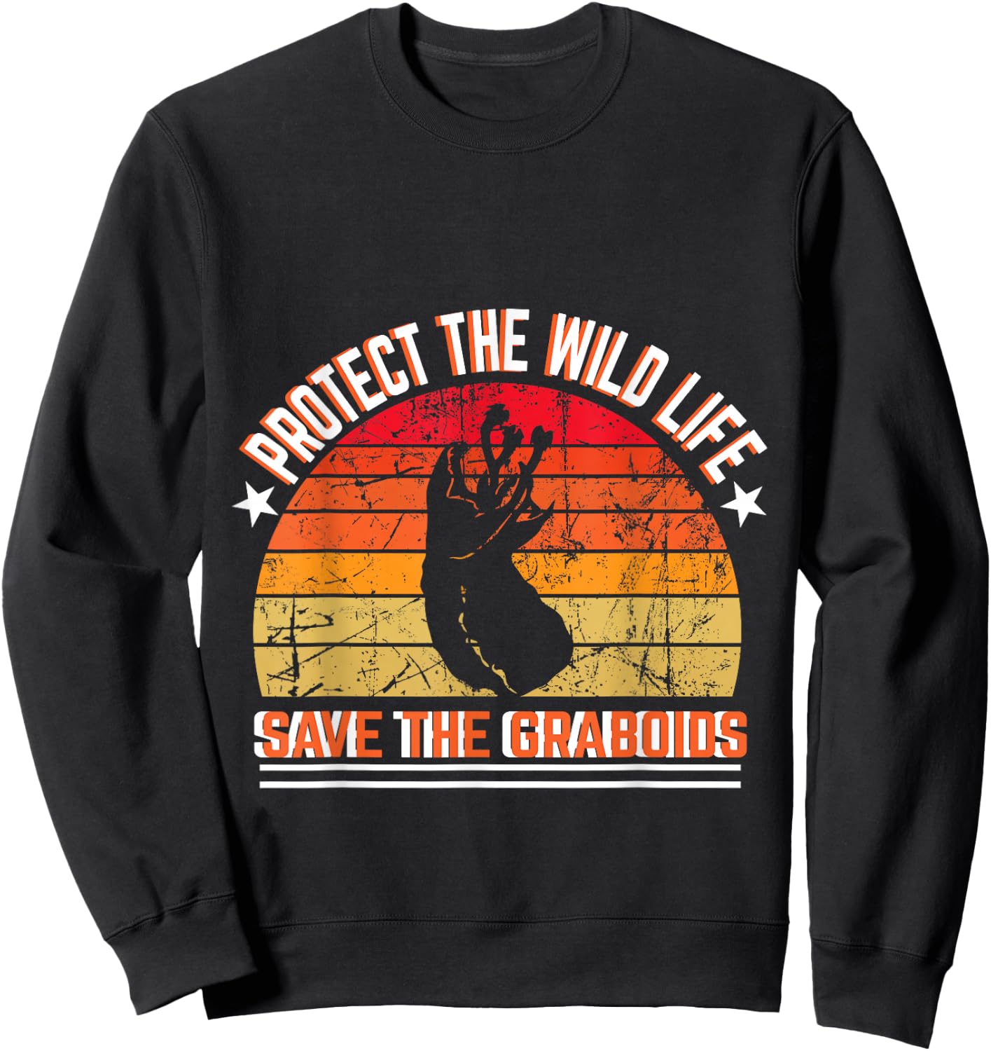 Save the Graboids Protect the willdlife vintage design Sweatshirt - Sweatshirt | Black