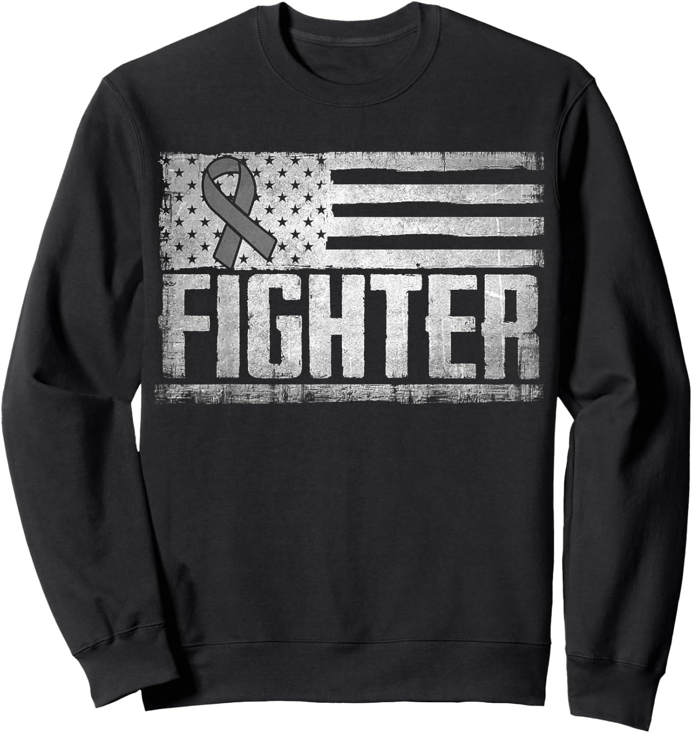 Brain Tumor Brain Cancer Fighter Brain Disease Sweatshirt - Sweatshirt | Black
