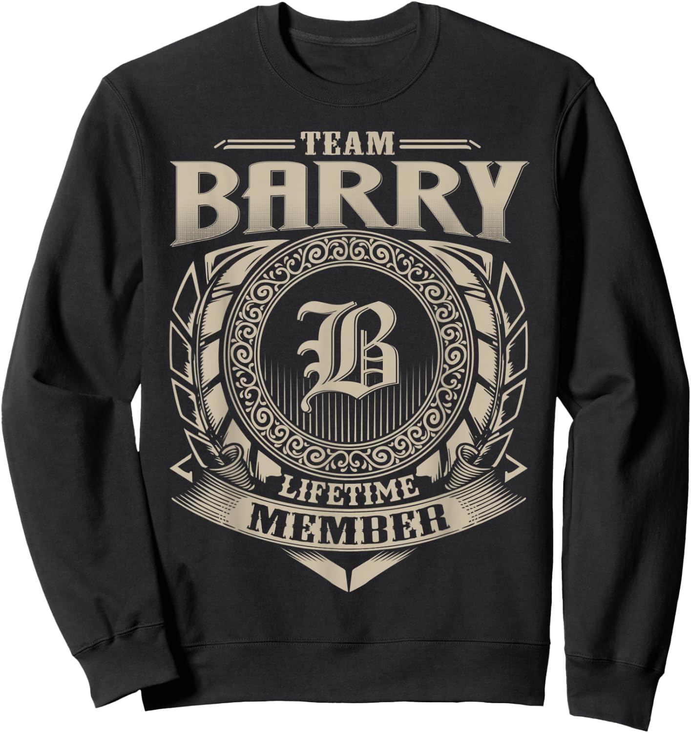 Team BARRY Lifetime Member Vintage BARRY Family Sweatshirt - Sweatshirt | Black