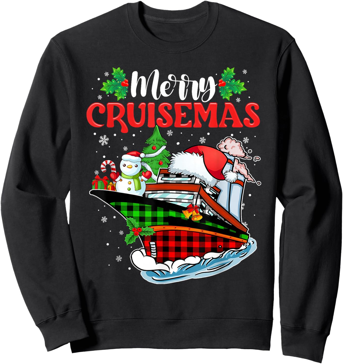 Merry Cruisemas 2025 Funny Cruise Squad Christmas 2025 Sweatshirt - Sweatshirt | Black