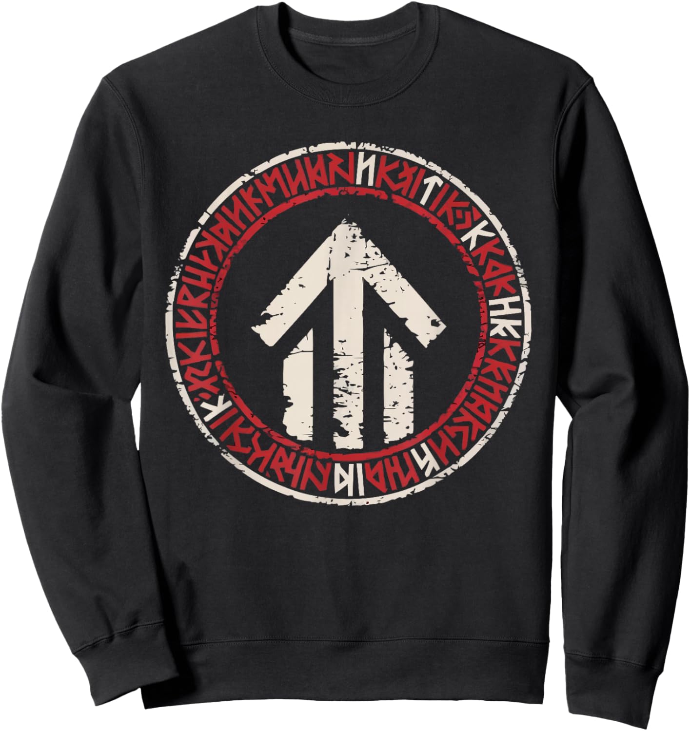 Norse Runes Valhalla Scandinavian Pride Norsemen Viking Sweatshirt - Sweatshirt | Black