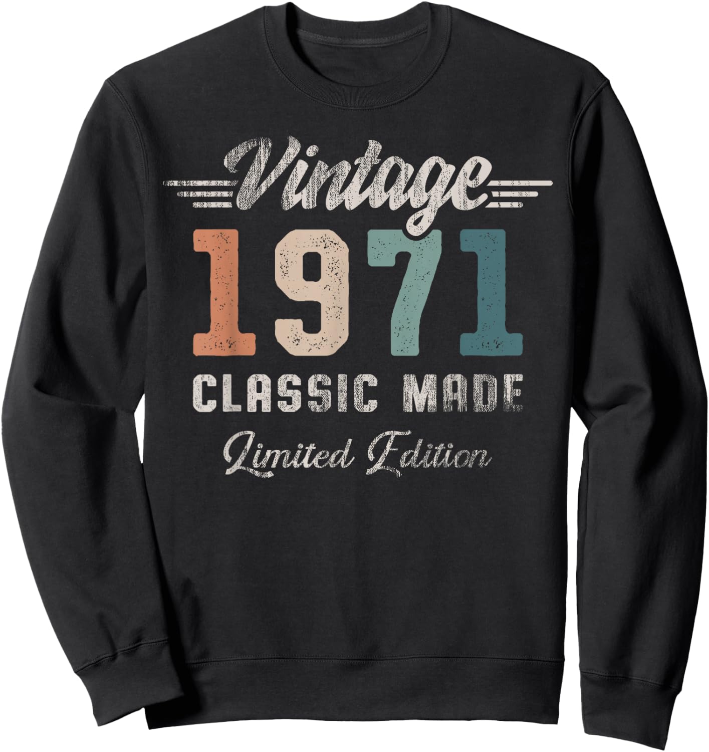 Vintage 1971 55th Birthday Classic Car Sweatshirt - Sweatshirt | Black