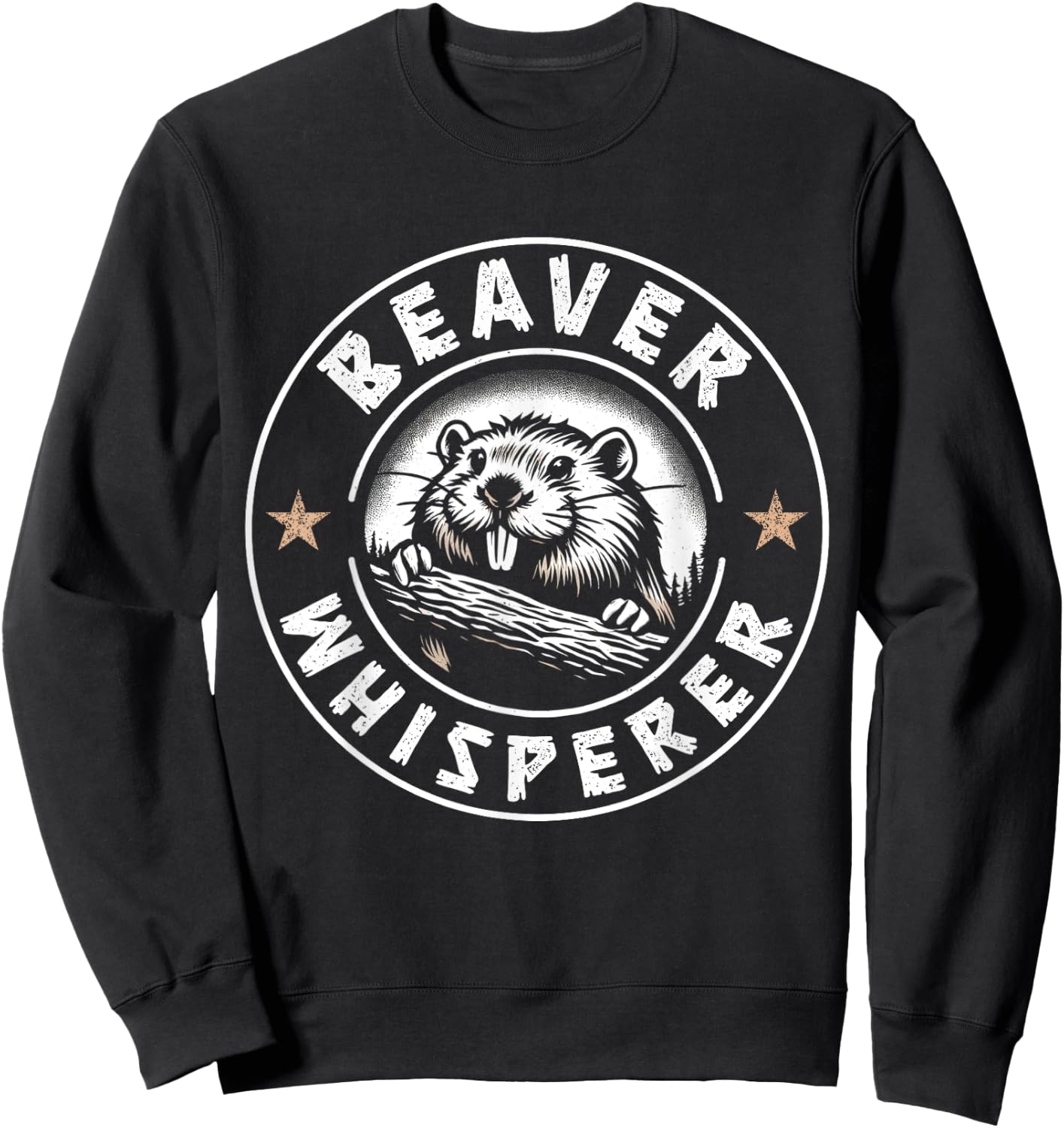 Beaver Whisperer Vintage Arts Animal Lovely Beavers Outfits Sweatshirt - Sweatshirt | Black