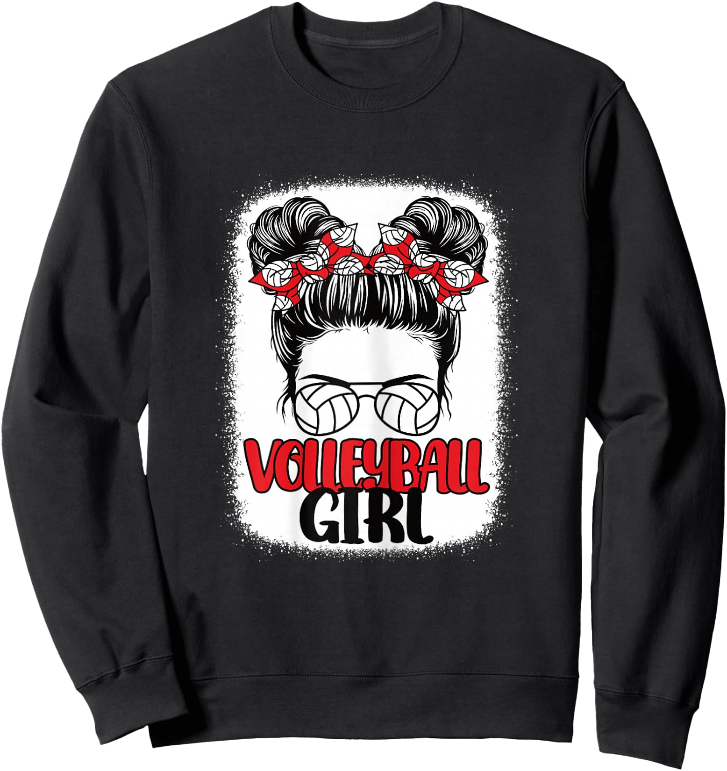 Volleyball Girl Cute Volleyball Player Women Girls Sweatshirt - Sweatshirt | Black