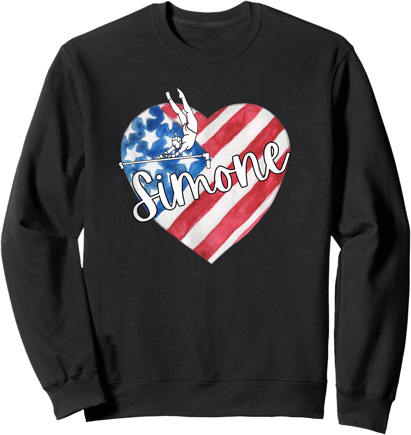 Simone T American Flag Swappable Sweatshirt - Sweatshirt | Black
