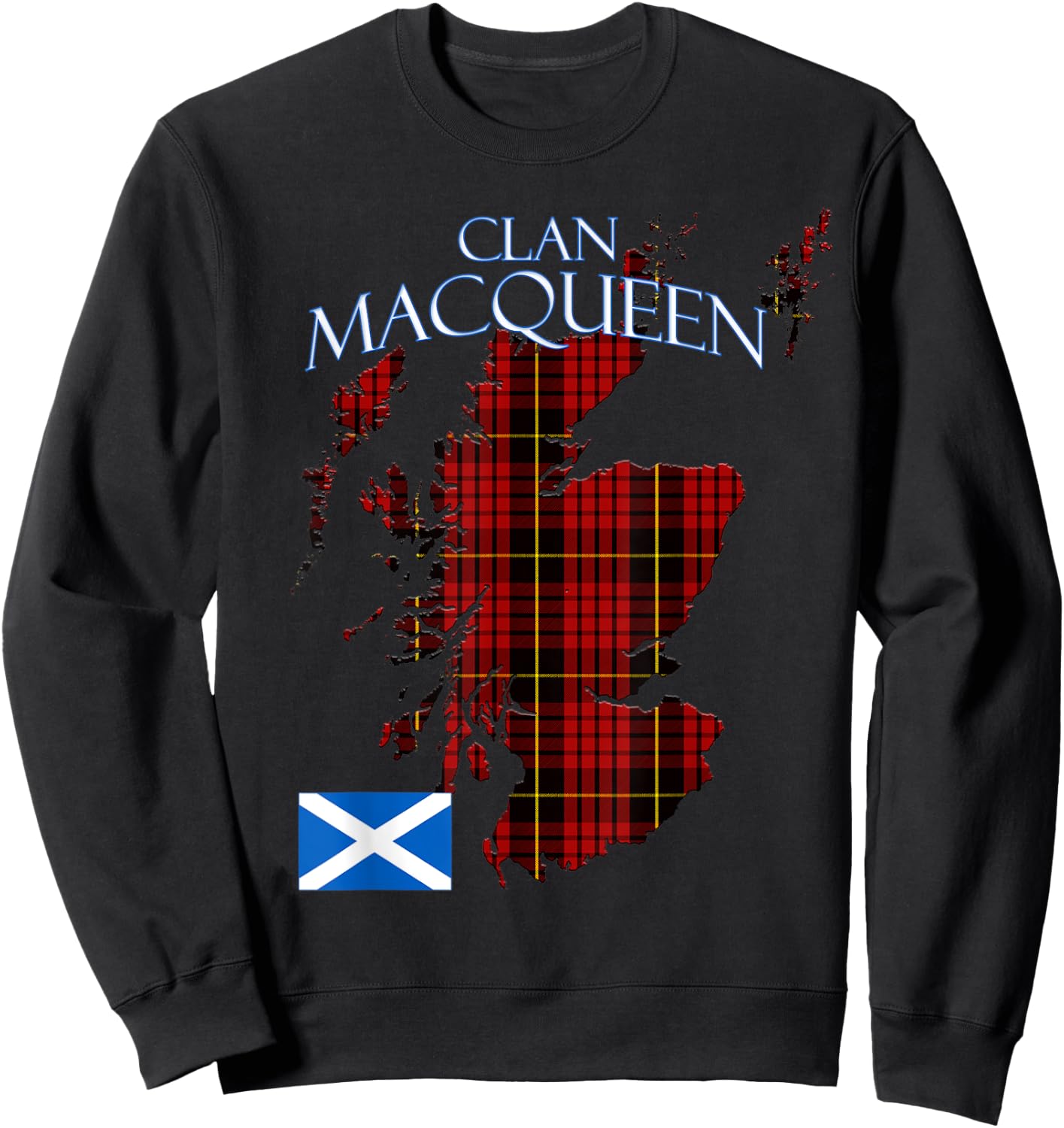 MacQueen Scottish Clan Tartan Scotland Sweatshirt - Sweatshirt | Black