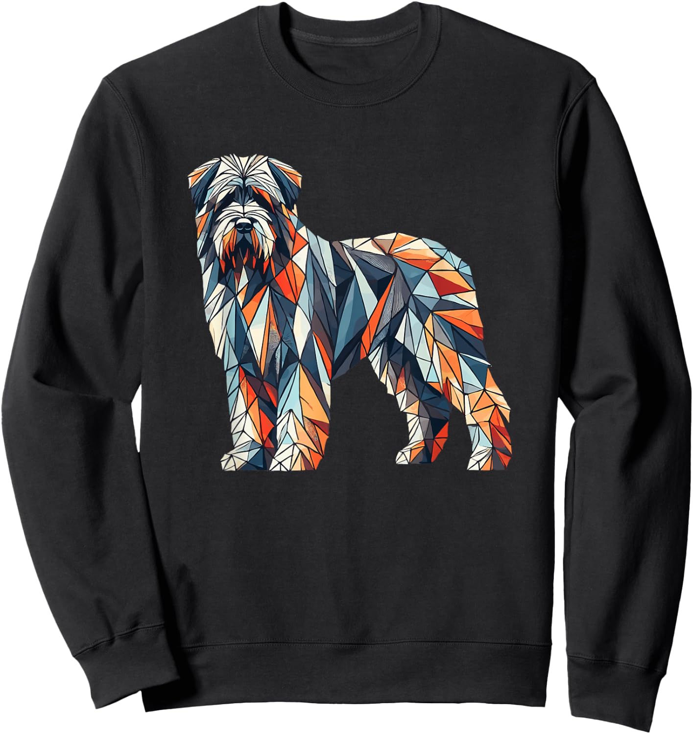 Geometric Art Bouvier Des Flandres Sweatshirt - Sweatshirt | Black