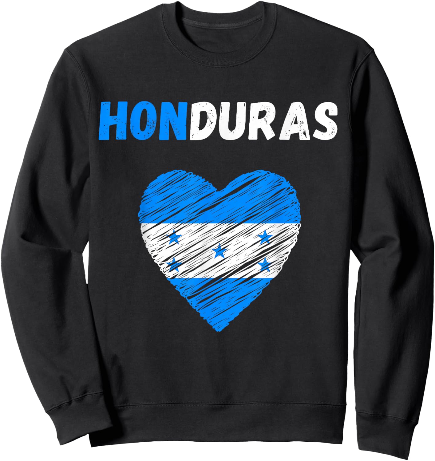 Honduras Flag Holiday Honduras Heart Honduran Flag Sweatshirt - Sweatshirt | Black
