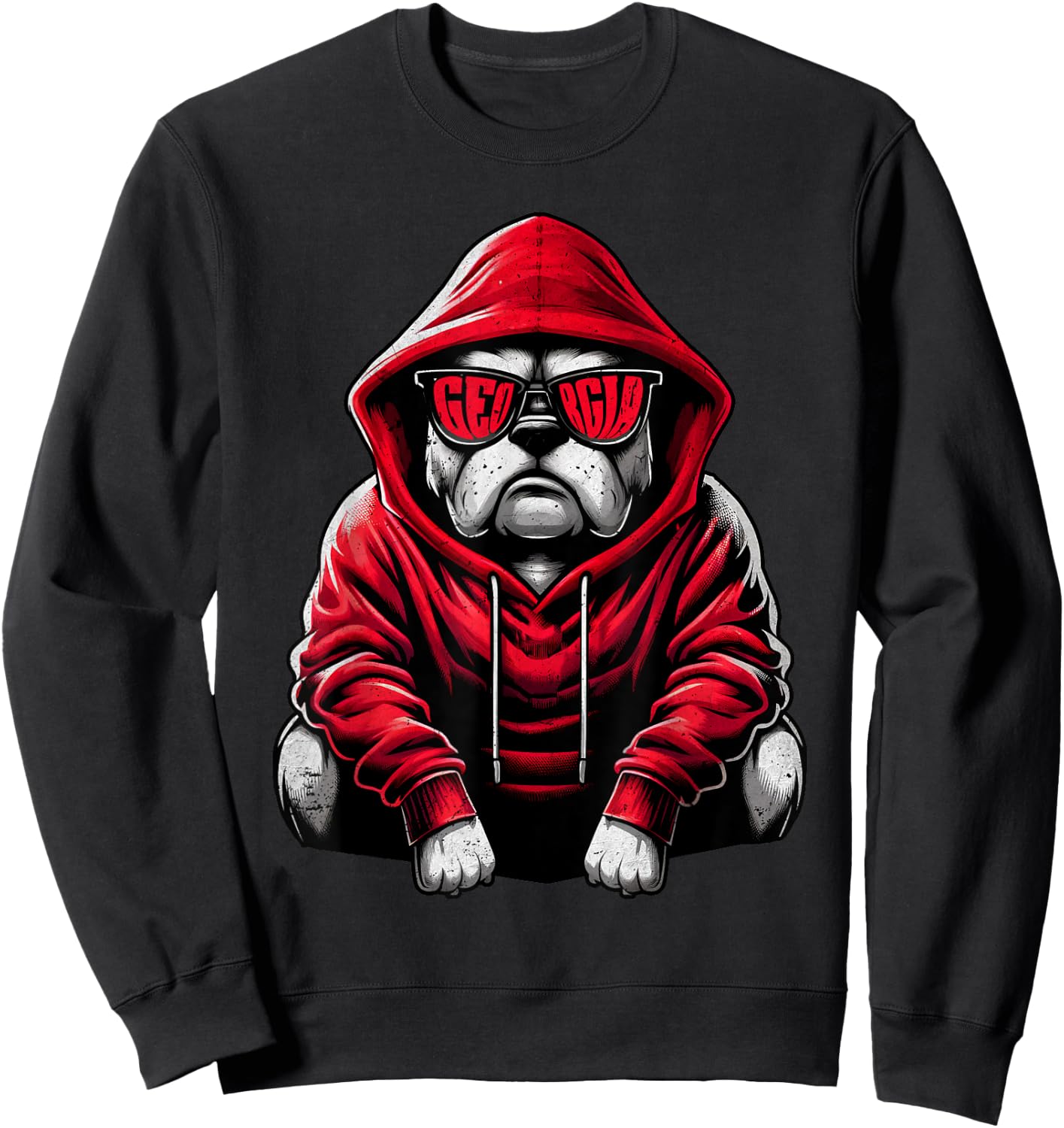 Graphic Bulldog Name Personalized | Bulldog Animal Cute Dogs Sweatshirt - Sweatshirt | Black