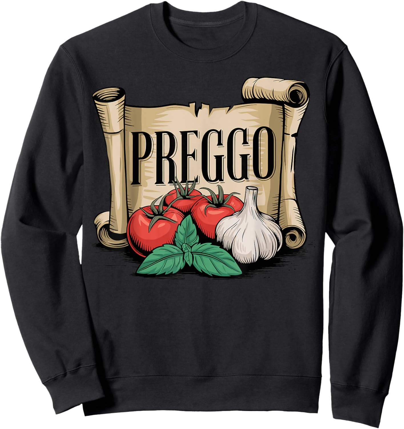 Preggo Sauce Costume Cute and Funny Pregnancy Announcement Sweatshirt - Sweatshirt | Black
