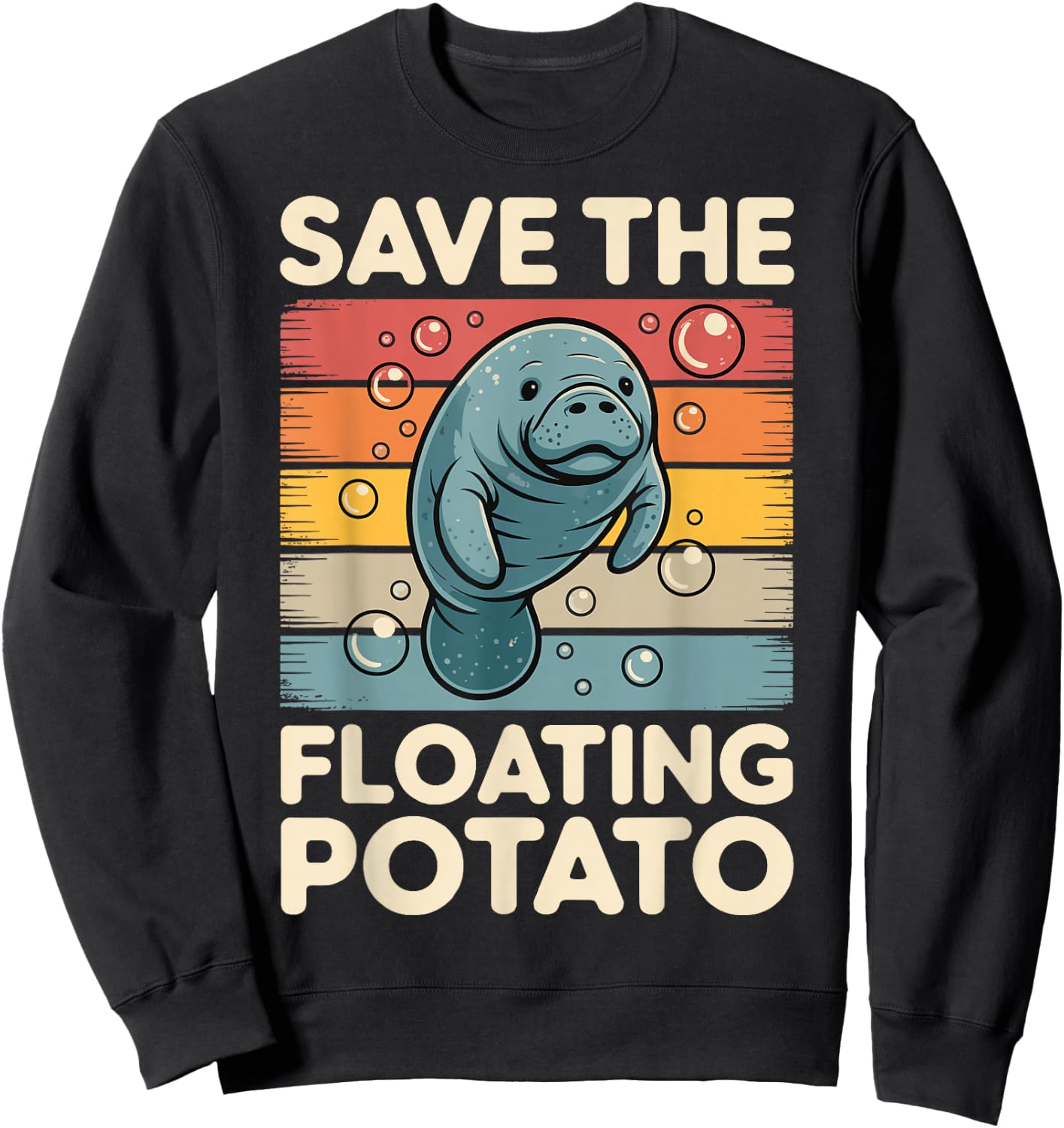 Save The Floating Potato Sweatshirt - Sweatshirt | Black