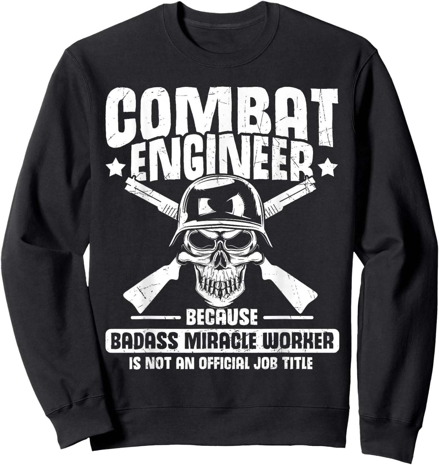 Combat Engineering Decal US Army Combat Engineer Sweatshirt - Sweatshirt | Black