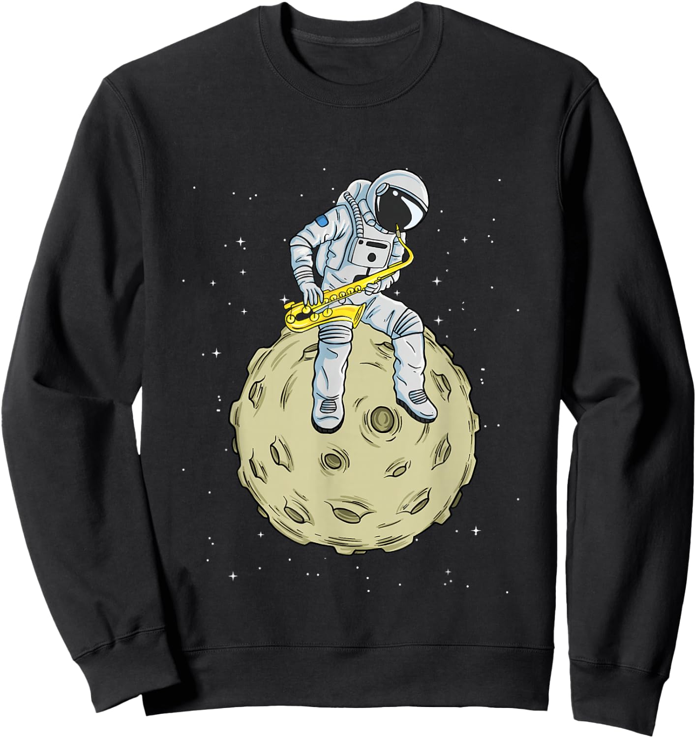 Astronaut Saxophone Player Saxophonist Jazz Brass Music Sweatshirt - Sweatshirt | Black