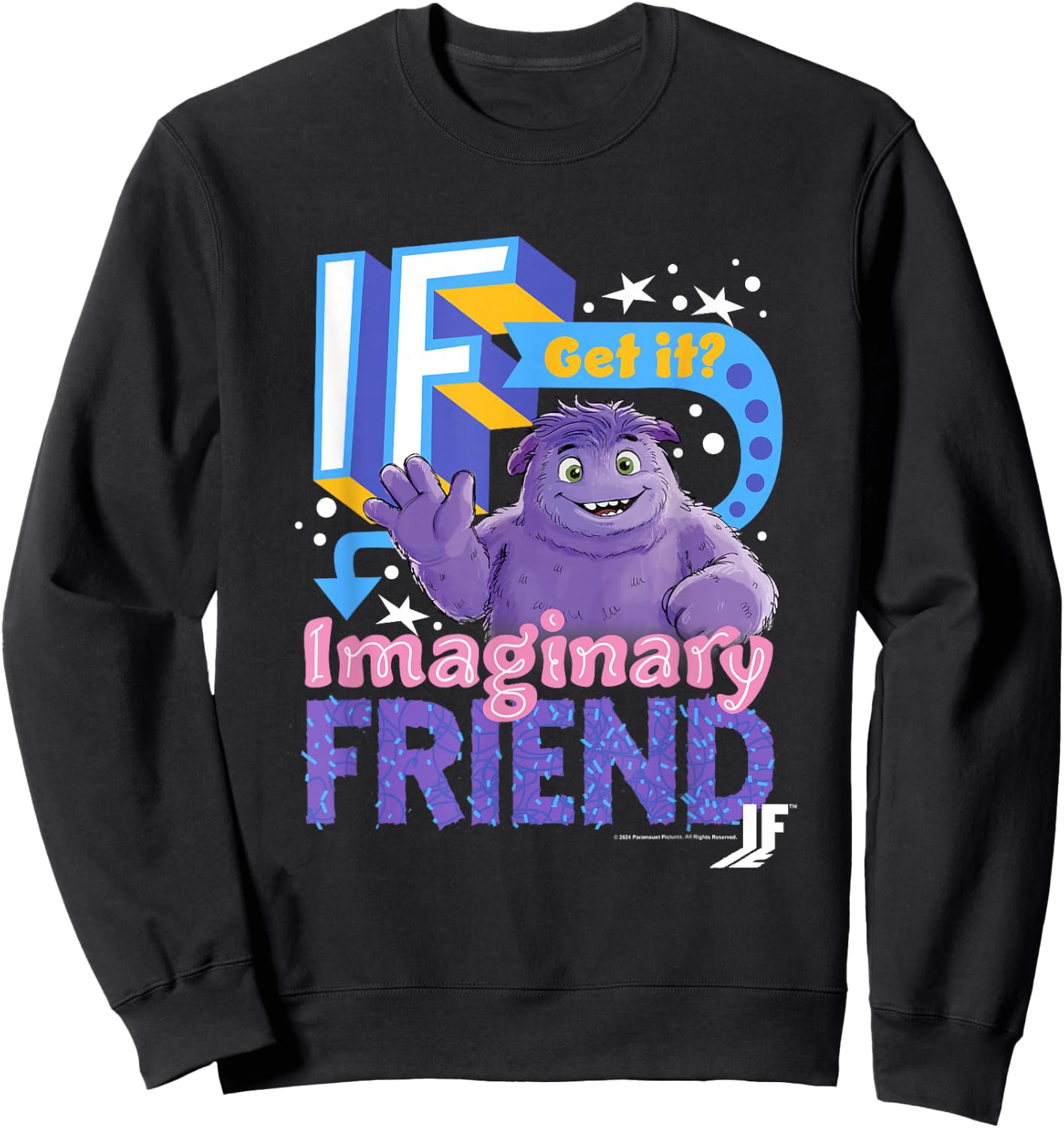 IF Movie Imaginary Friend Get It Jumble Collage Bright Logo Sweatshirt - Sweatshirt | Black