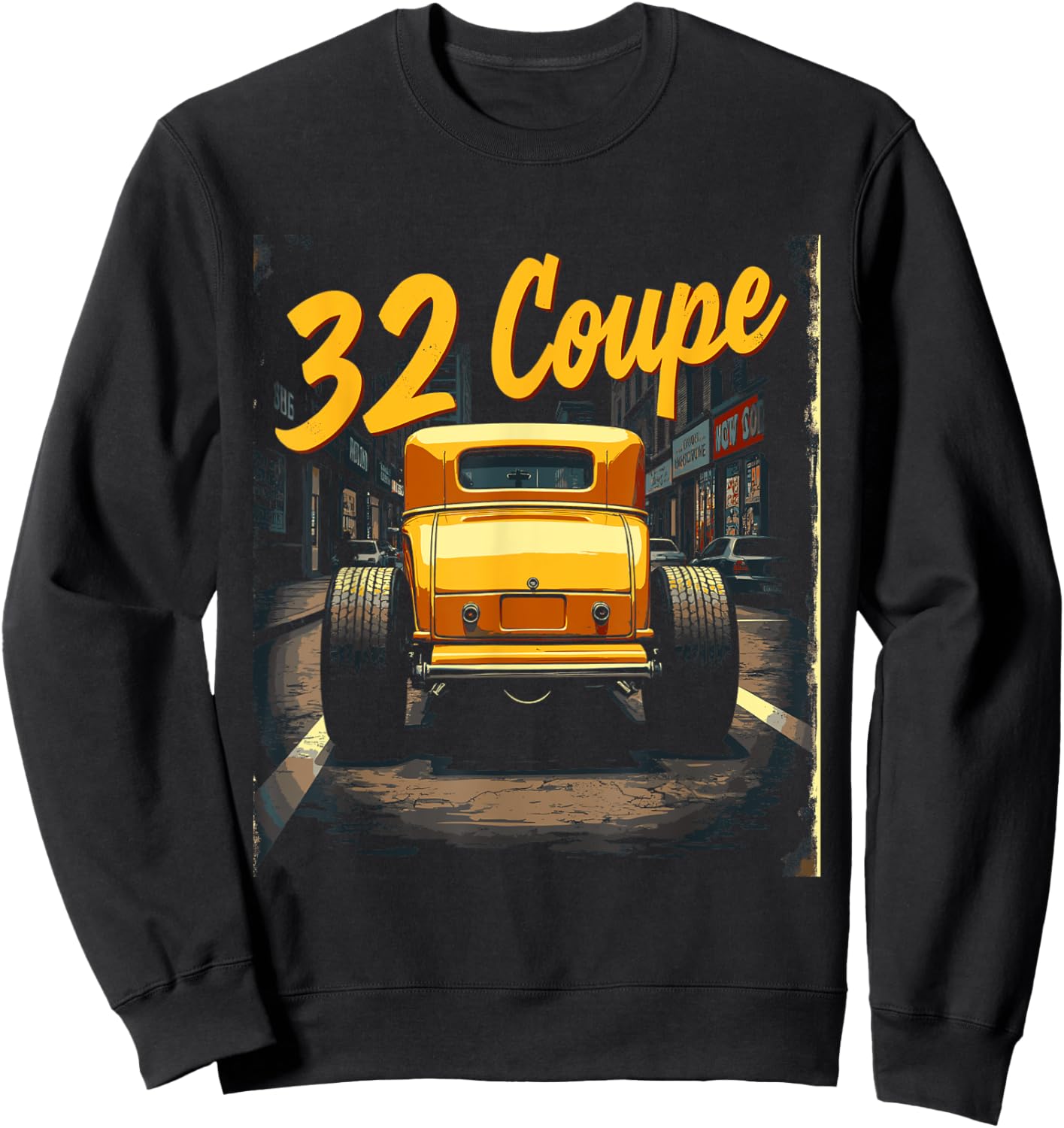 1932 Classic Retro Hot Rods car graphic Classic Deuce Coupe Sweatshirt - Sweatshirt | Black