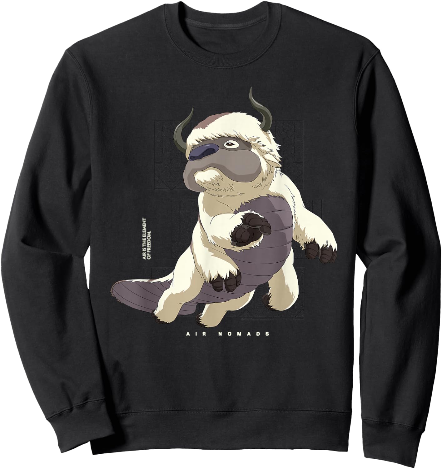 Avatar The Last Airbender Appa Flying Bison Air Nomads Sweatshirt - Sweatshirt | Black