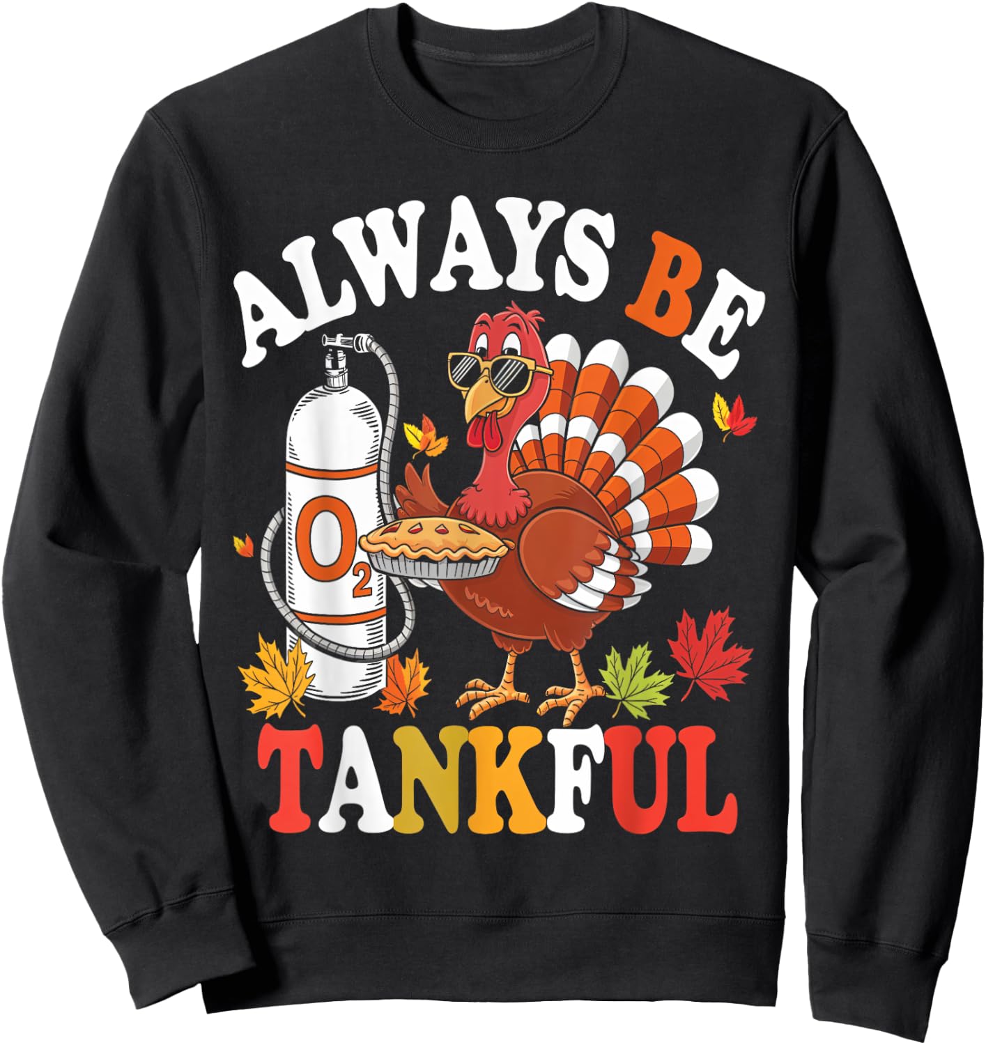 NJVI41 Thanksgiving Respiratory Therapist Thanksgiving Nurse Autumn Fall Turkey - Black, Small, , Short Sleeve, , Modern Mandarin Collar Sleeveless, Fall Anatomy Leaf Theme Shirt Sweatshirt - Sweatshirt | Black