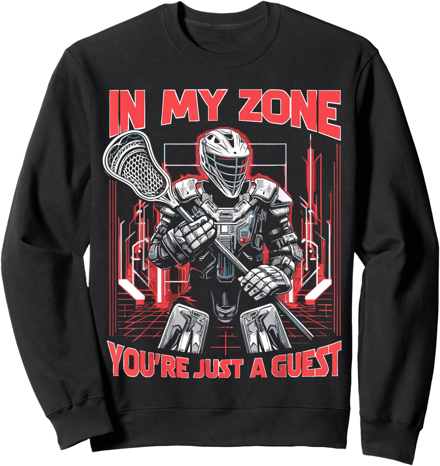 Lacrosse Player Lacrosse Goalie Lax Goalie Christmas Sweatshirt - Sweatshirt | Black