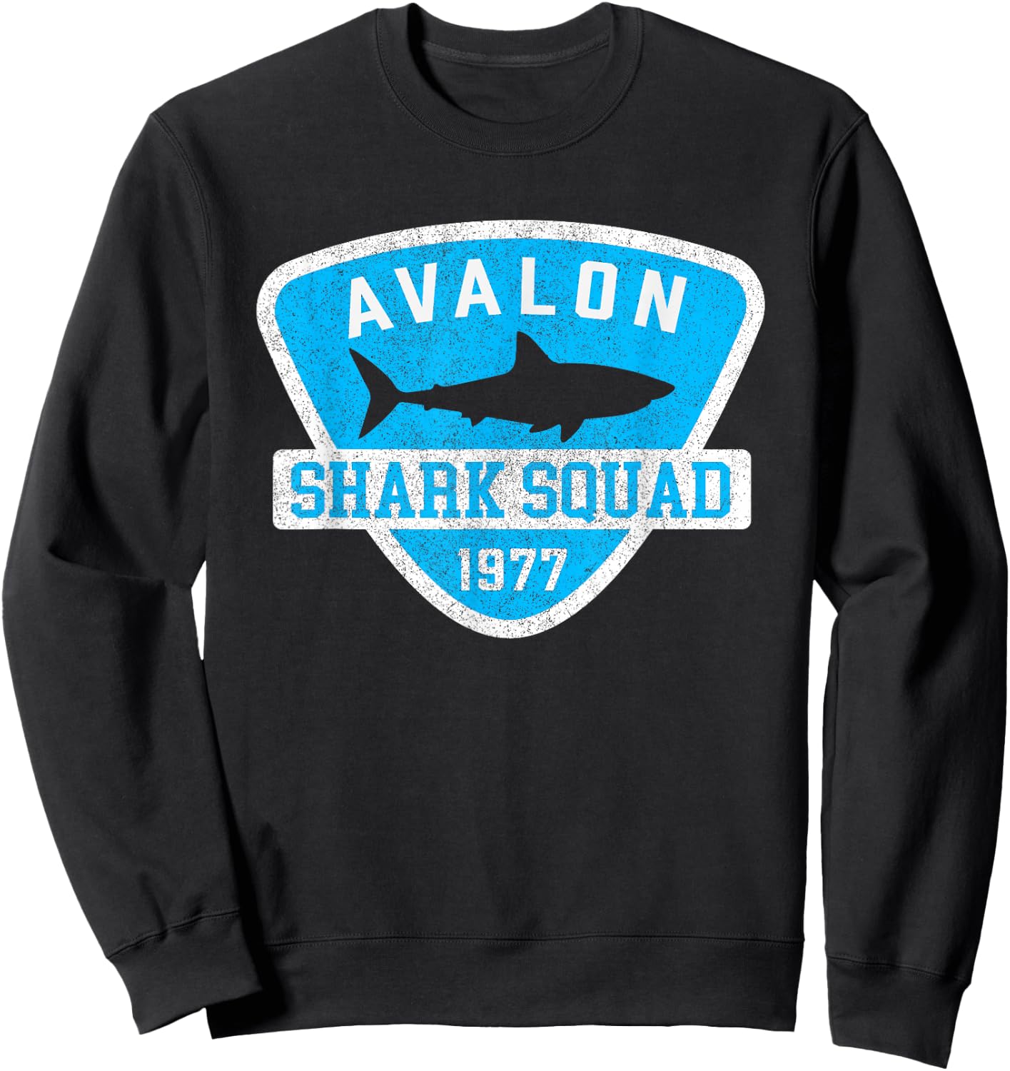 Avalon New Jersey Shark Souvenir Boys Vintage Sweatshirt - Sweatshirt | Black