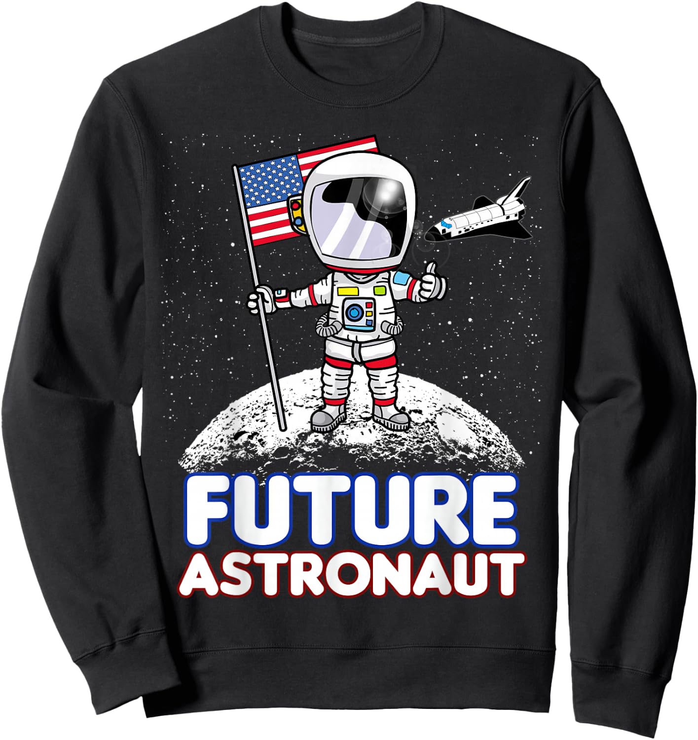 Space Gift Boys Girls Future Astronaut Sweatshirt - Sweatshirt | Black