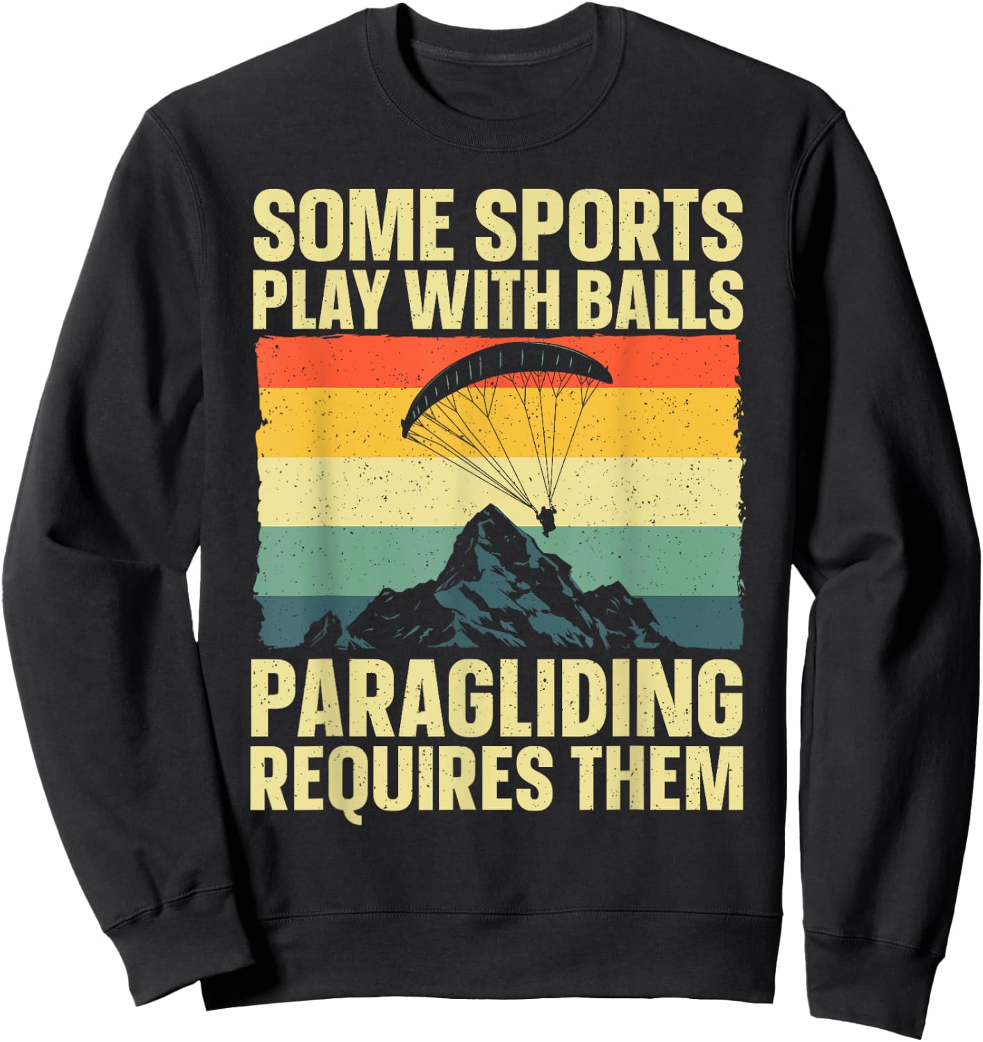 Funny Paragliding Design Women Paraglide Paraglider Sweatshirt - Sweatshirt | Black