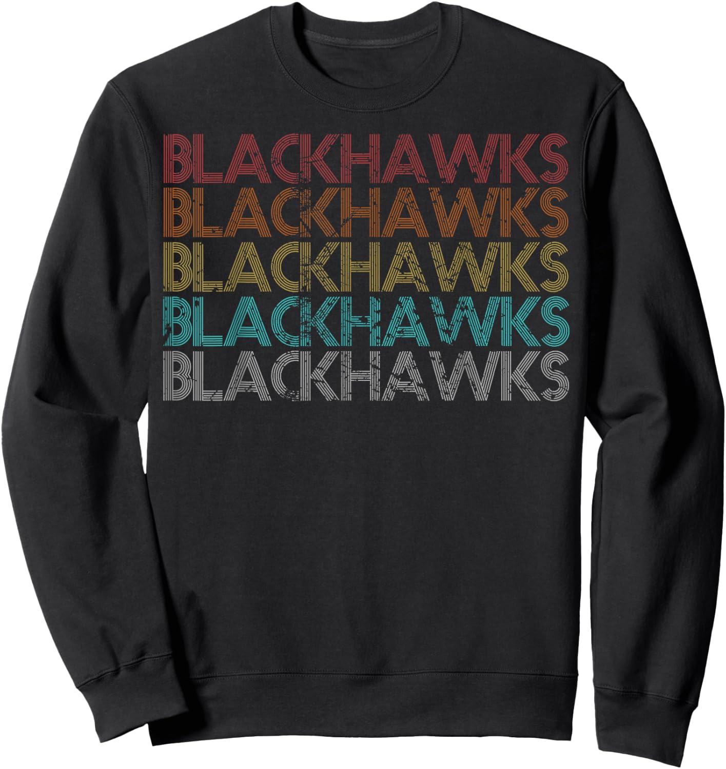 Retro Vintage Blackhawks Sweatshirt - Sweatshirt | Black