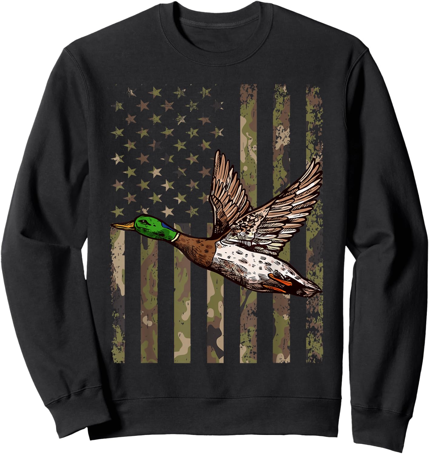 Duck Hunting Design Women Goose Hunt Duck Hunter Sweatshirt - Sweatshirt | Black