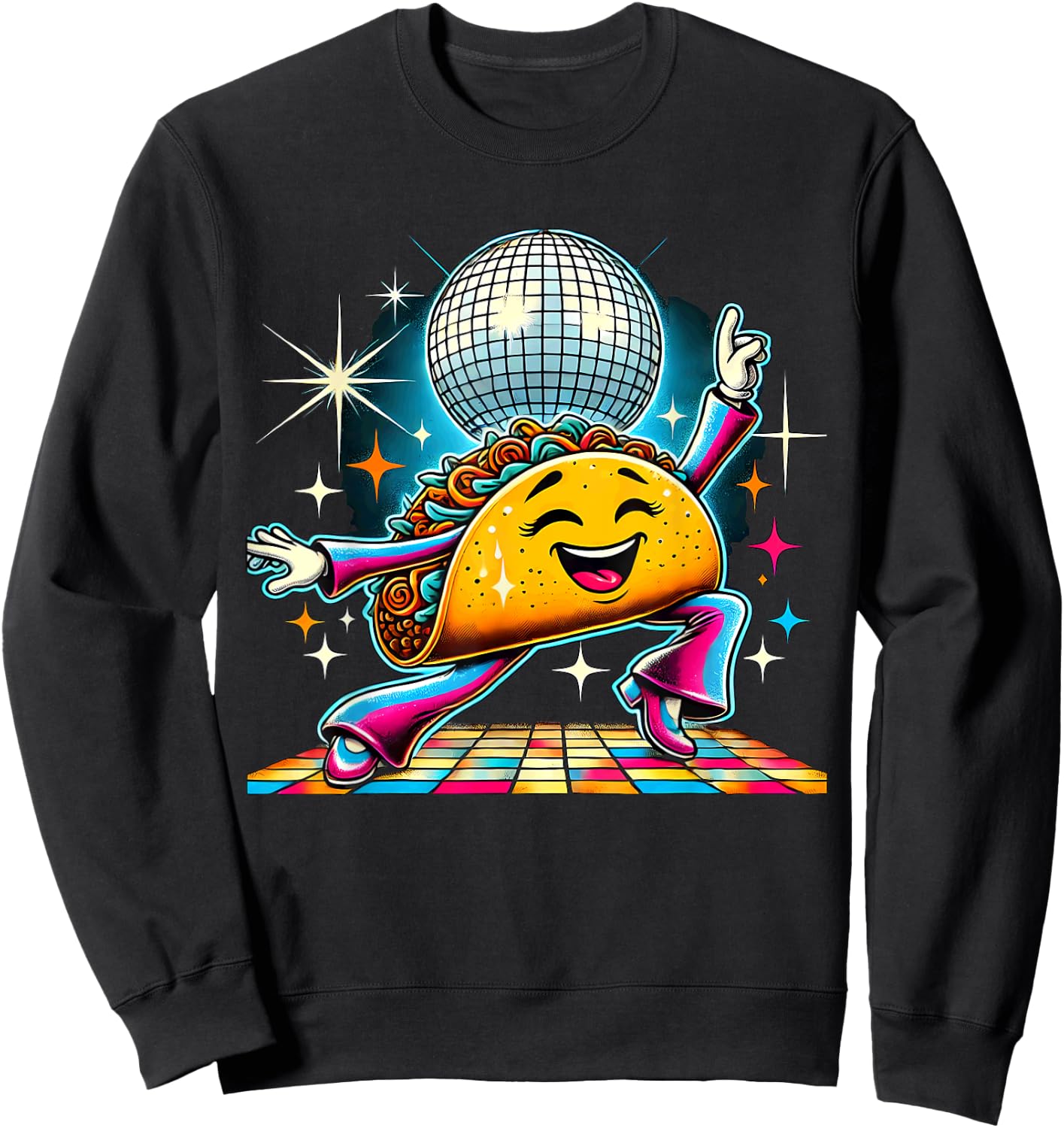 Aesthetic Taco Disco Sweatshirt - Sweatshirt | Black