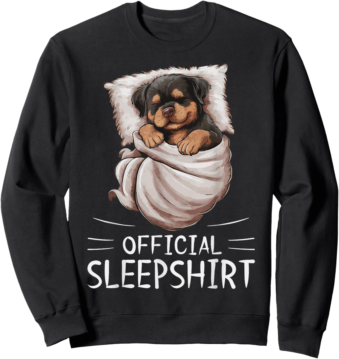 Rottweiler Dog Animal Official Sleepshirt Pajamas Nightgown Women Kids Sweatshirt - Sweatshirt | Black