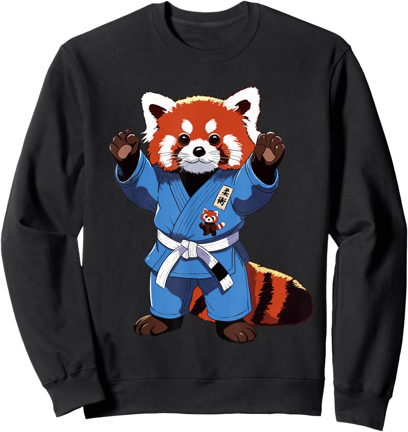 BJJ Jiu Jitsu - The Cute red panda is ready for battle Sweatshirt - Sweatshirt | Black
