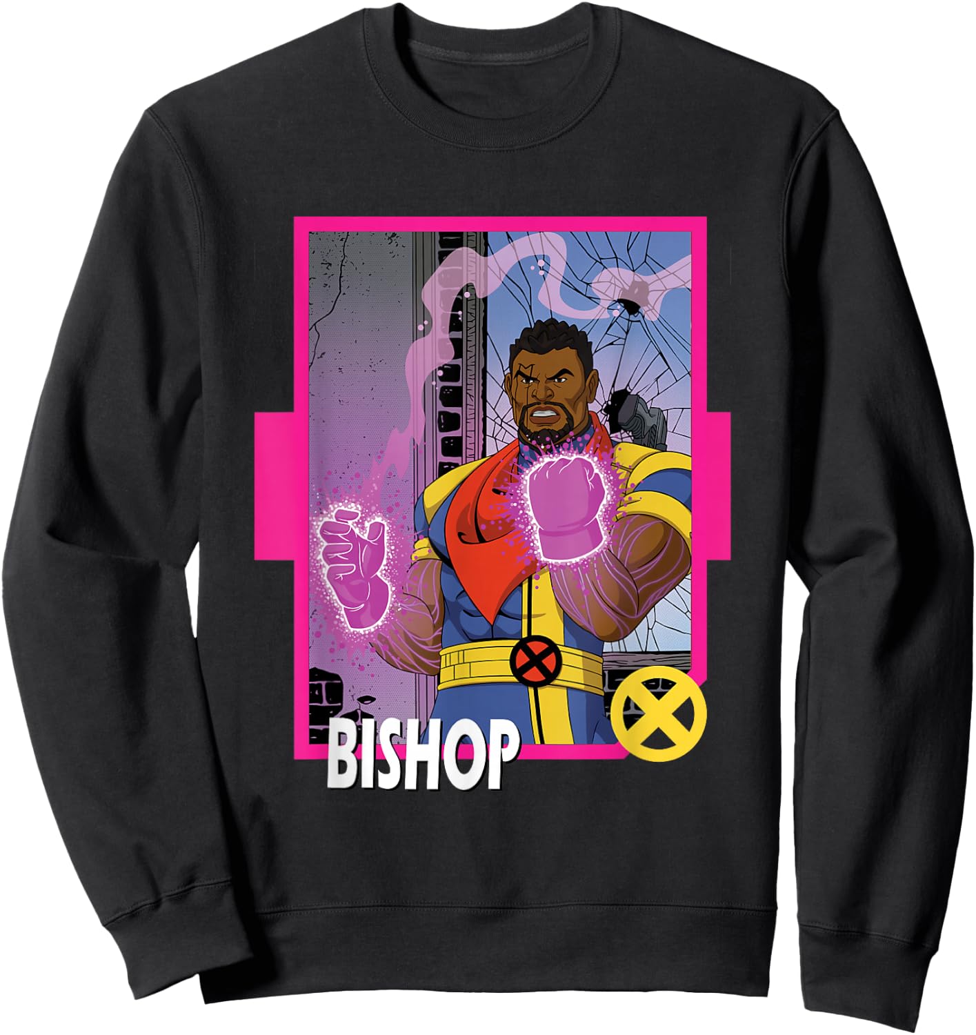 Marvel X-Men '97 Classic Bishop Vintage Super Hero Card Sweatshirt - Sweatshirt | Black