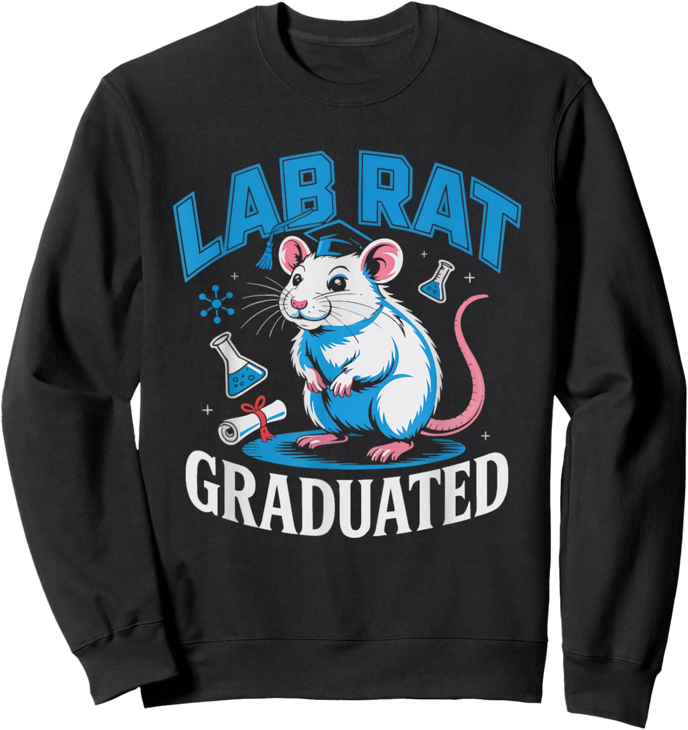 PHD Graduate Scientist Lab Flask Beaker Doctoral Academic Sweatshirt - Sweatshirt | Black