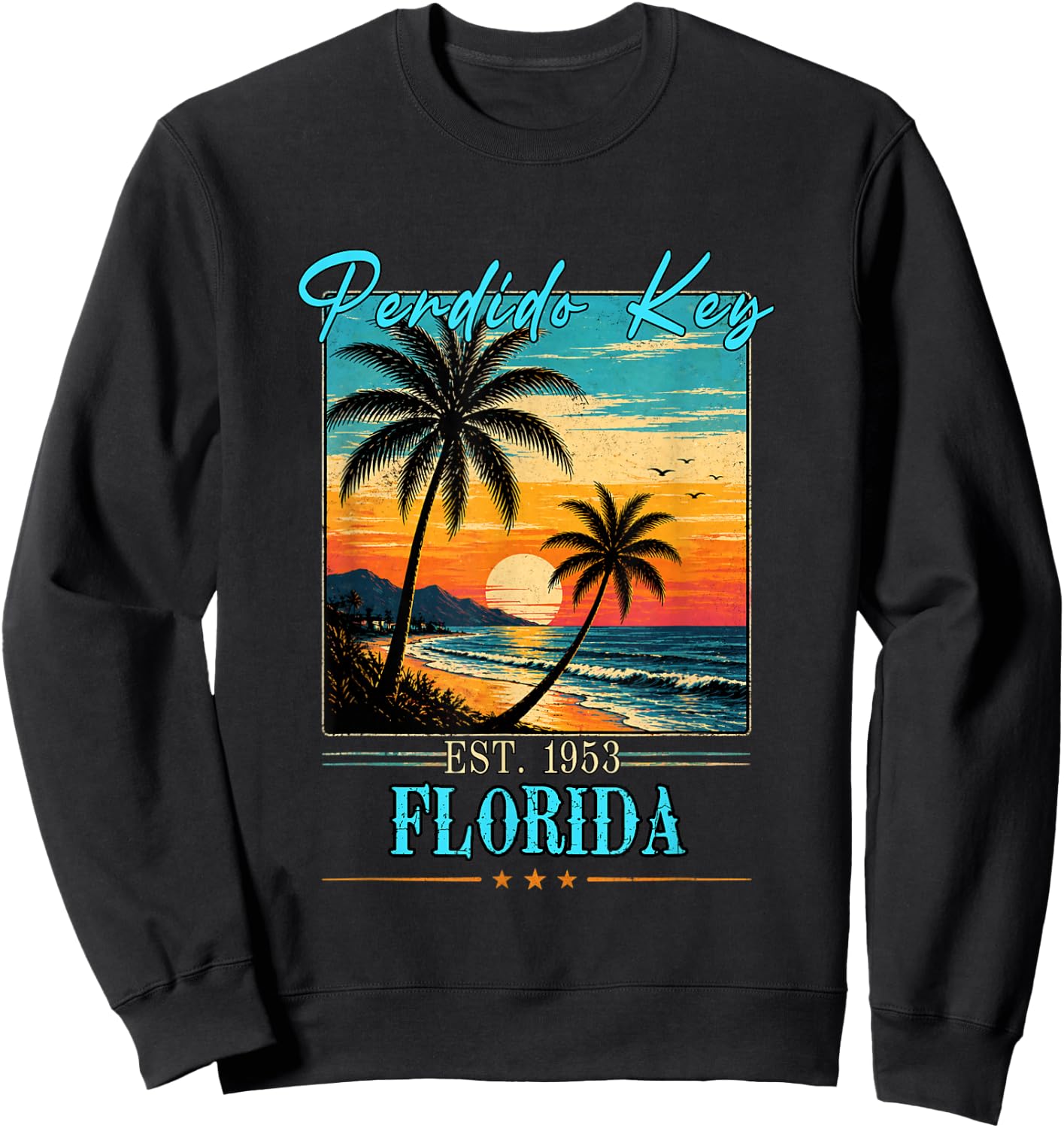 Perdido Key Florida Sunset Beach Summer 2026 Sweatshirt - Sweatshirt | Black