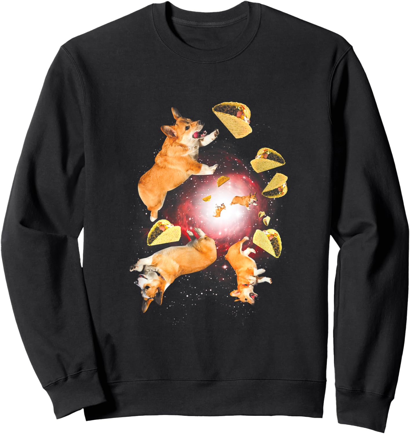 Walnut & 39th Corgi Tacos Sweatshirt - Sweatshirt | Black