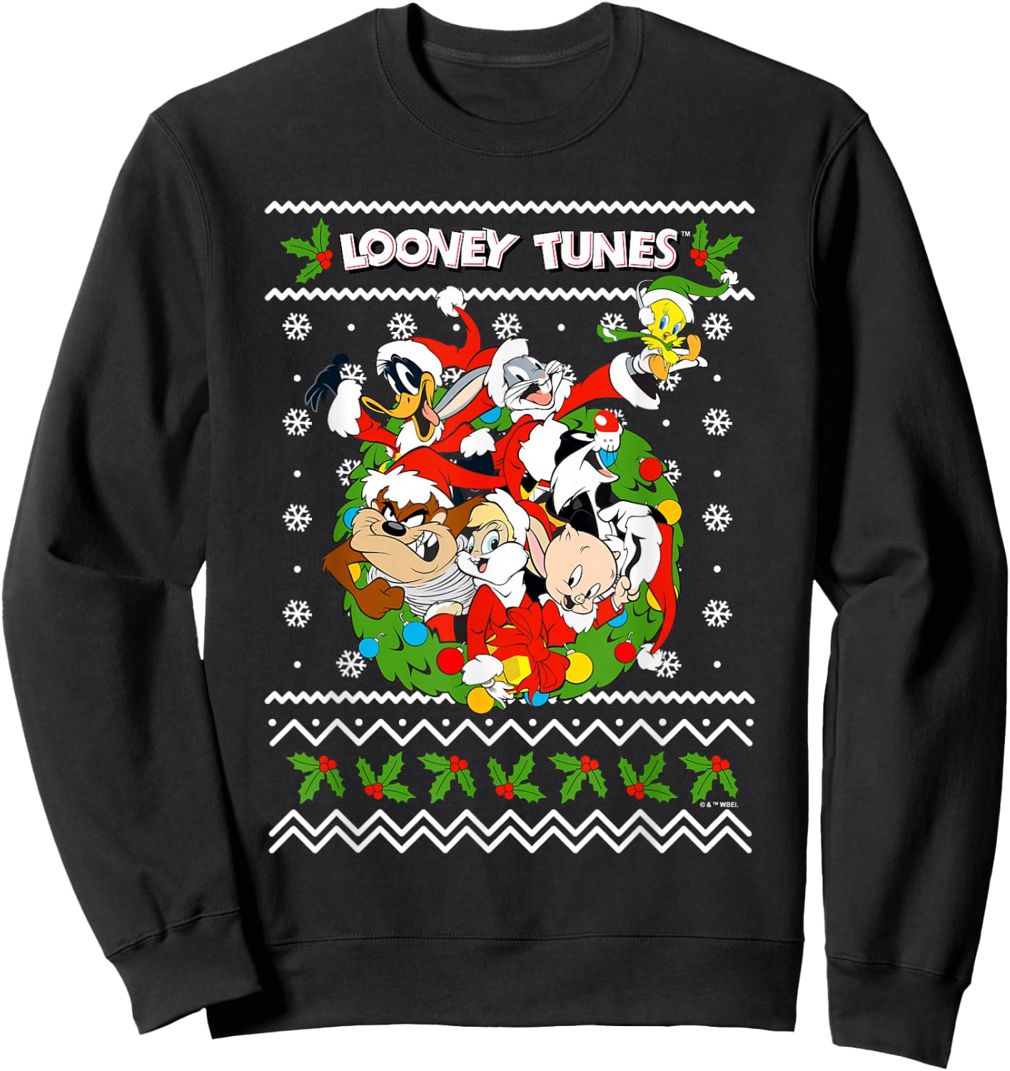 Looney Tunes Looney Christmas Ugly Christmas Sweatshirt - Sweatshirt | Black