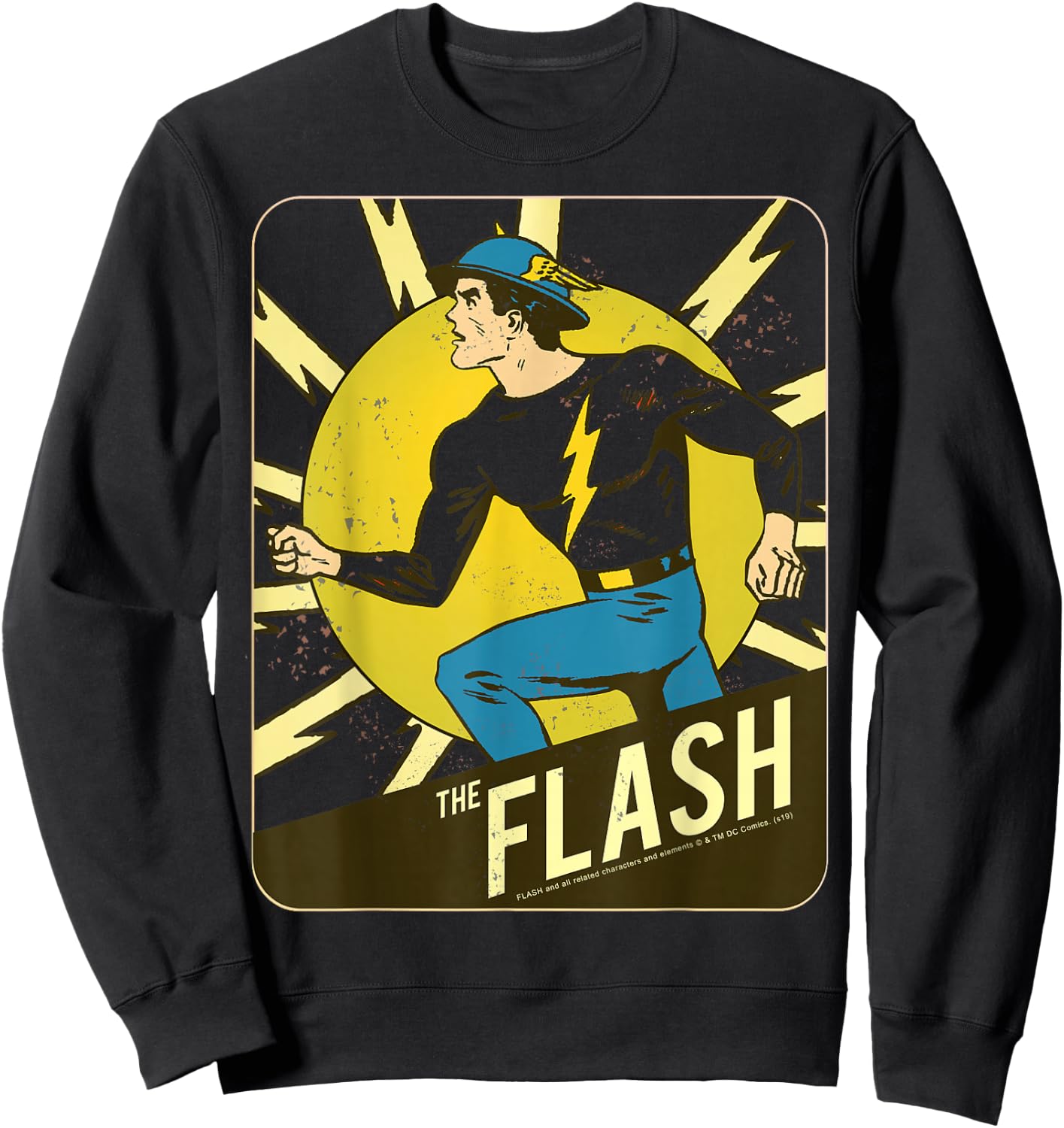 DC Comics The Flash Card Vintage Poster Sweatshirt - Sweatshirt | Black