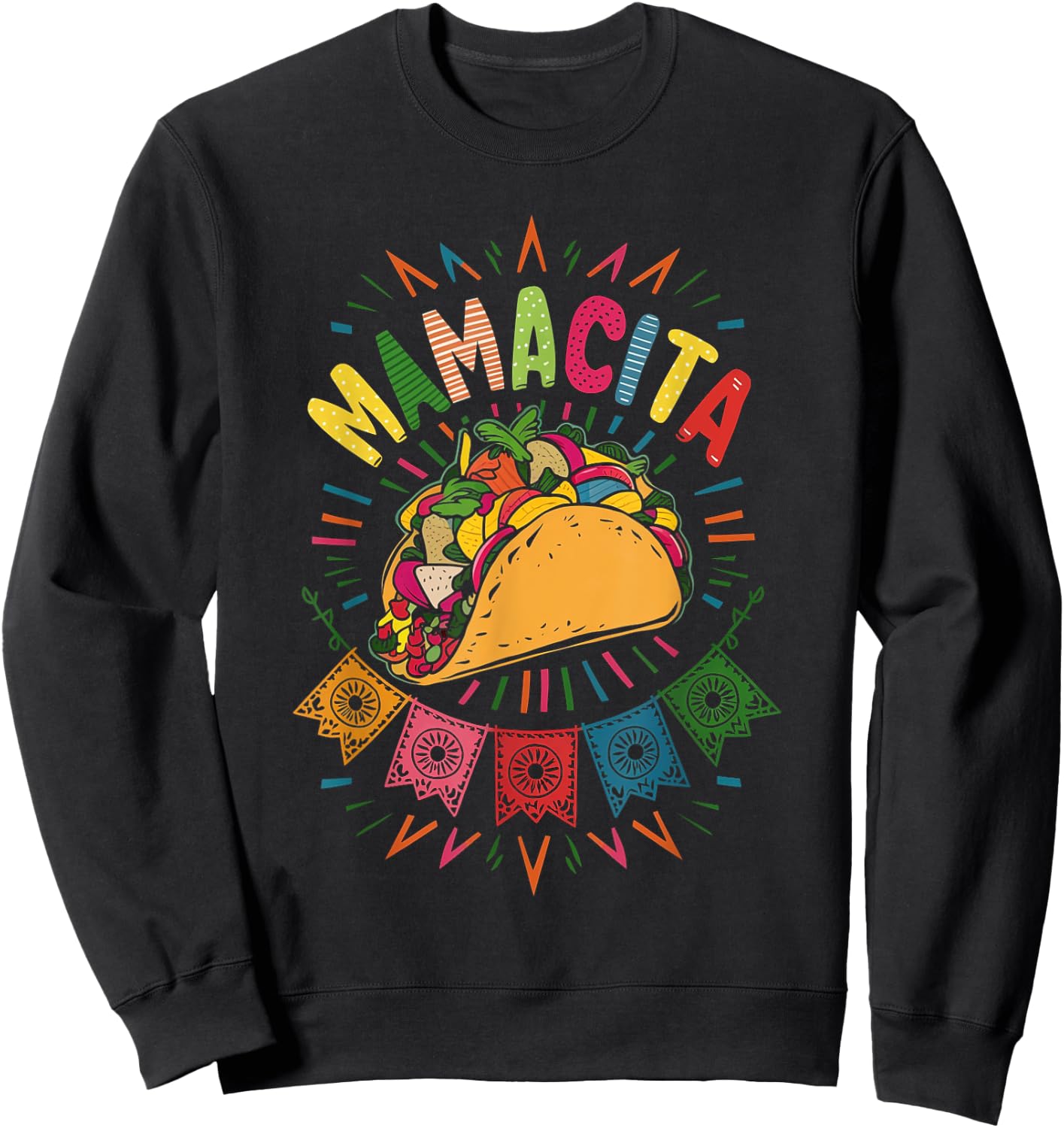 Mamacita Fiesta - Taco Lover Cinco De Mayo Celebration Sweatshirt - Sweatshirt | Black