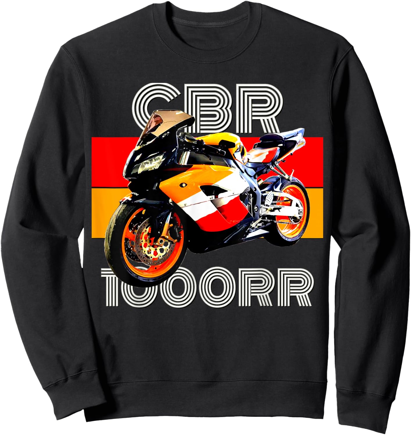 CBR 1000RR Motorcycle, Vintage Street Bike Sweatshirt - Sweatshirt | Black