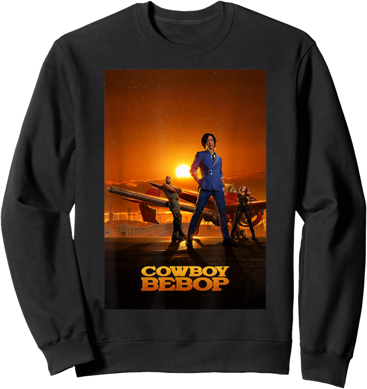 Cowboy Bebop Sunset Group Poster Sweatshirt - Sweatshirt | Black