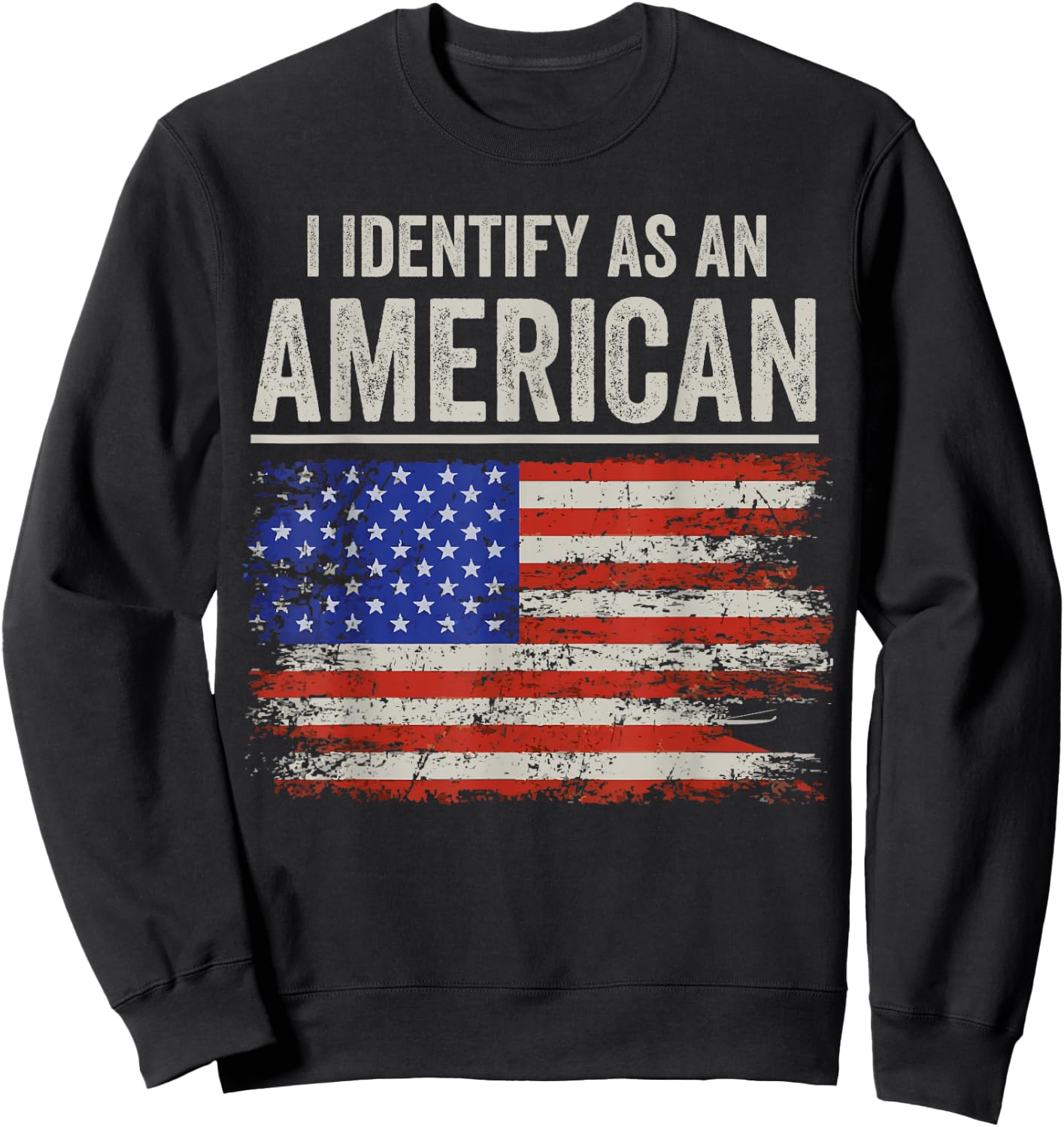 i Identify As An American Flag Men Sweatshirt - Sweatshirt | Black