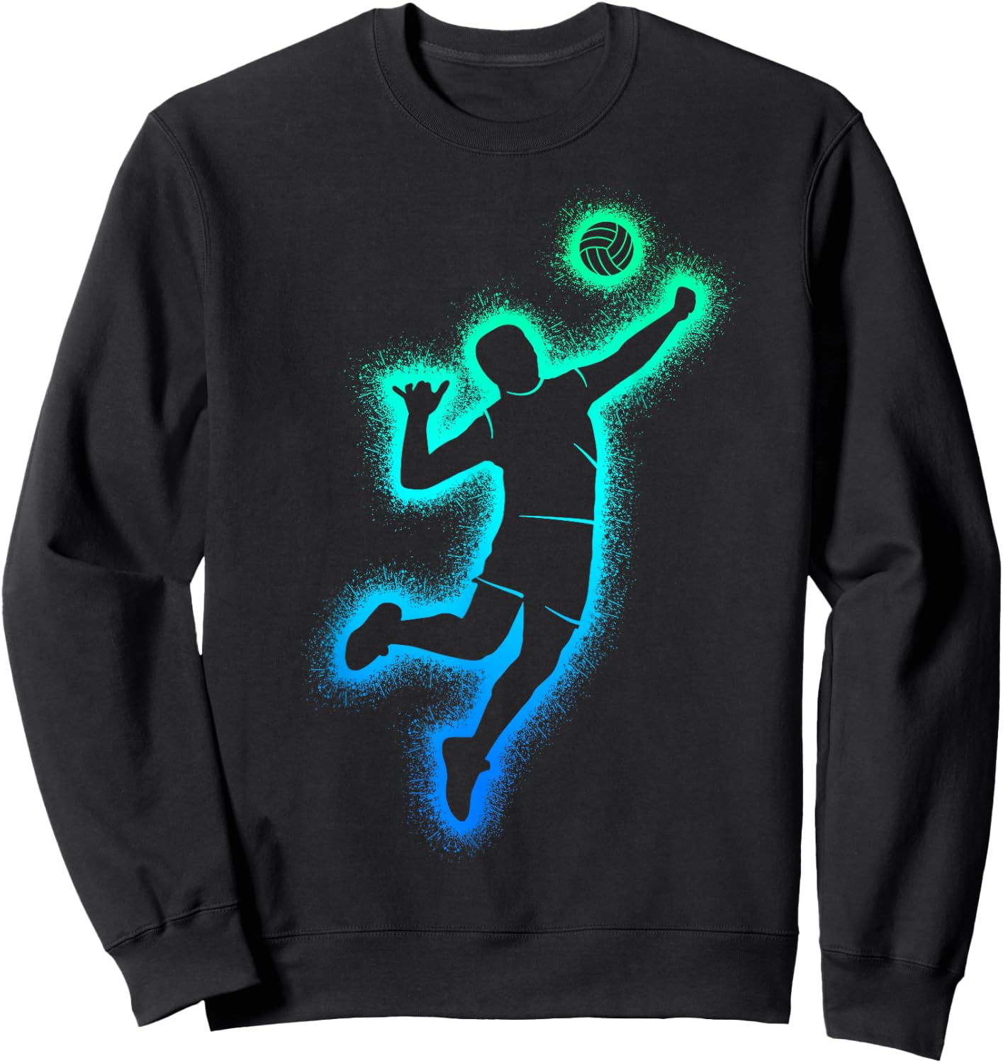 Volleyball Players Team Men Boys Volleyball Sweatshirt - Sweatshirt | Black