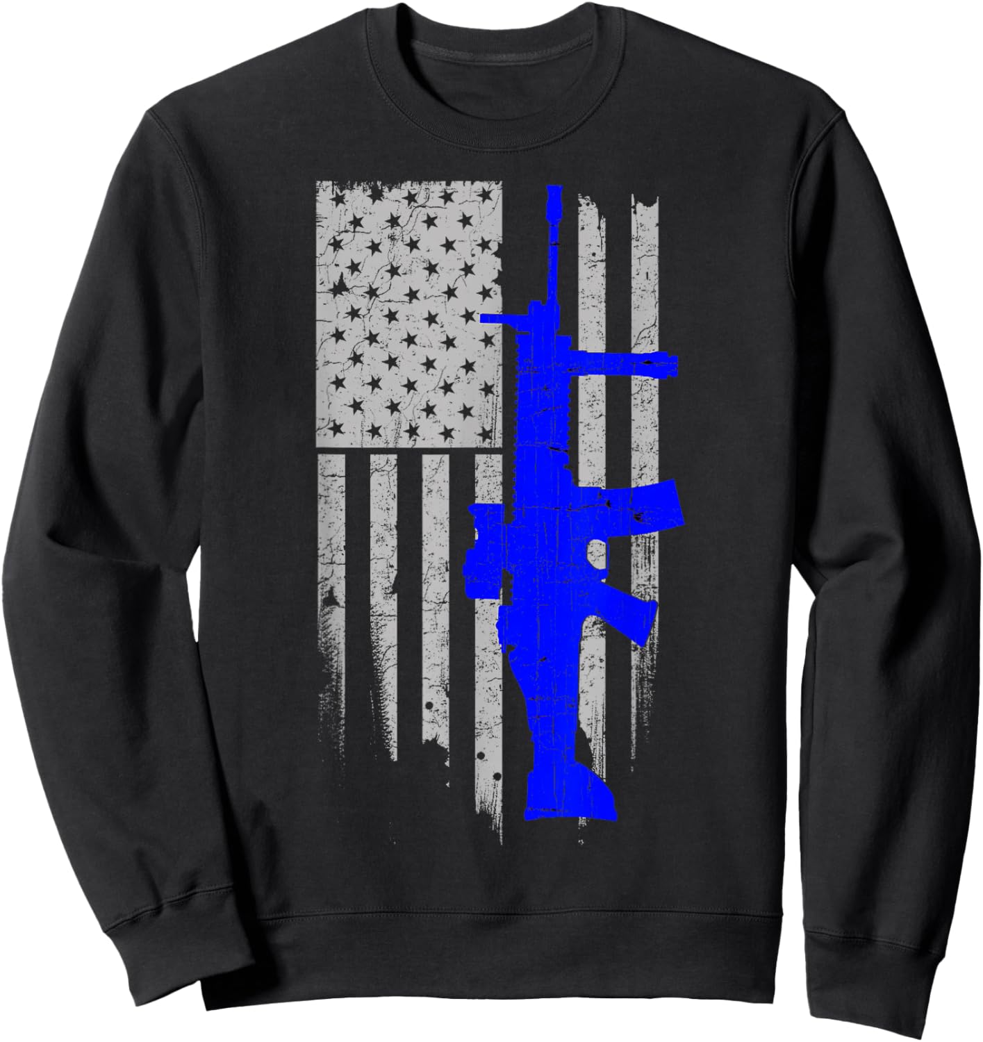 FN SCAR Stars & Stripes Flag Shirt Blue Sweatshirt - Sweatshirt | Black