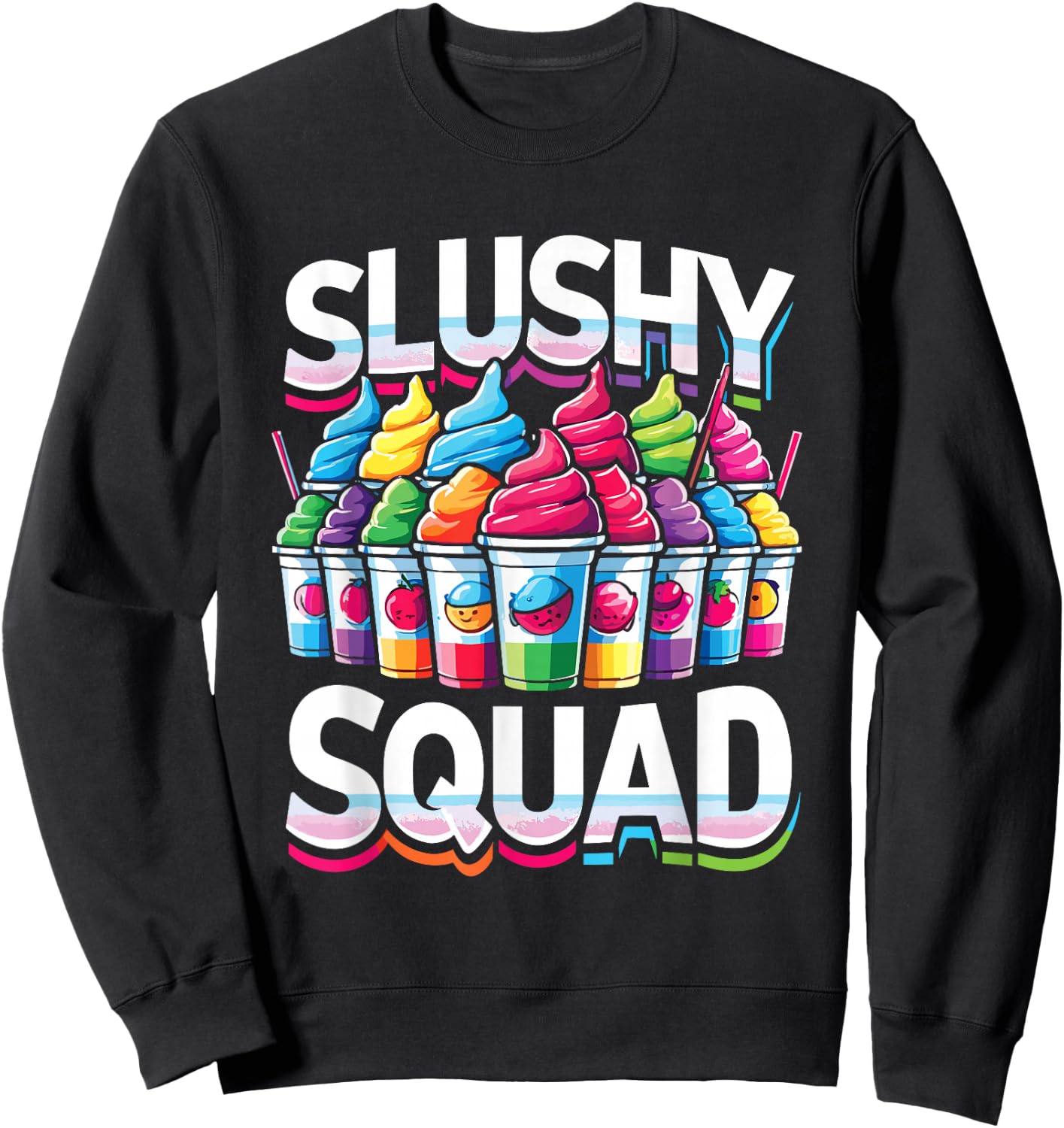 Slushy Squad Retro Parade Sweatshirt - Sweatshirt | Black