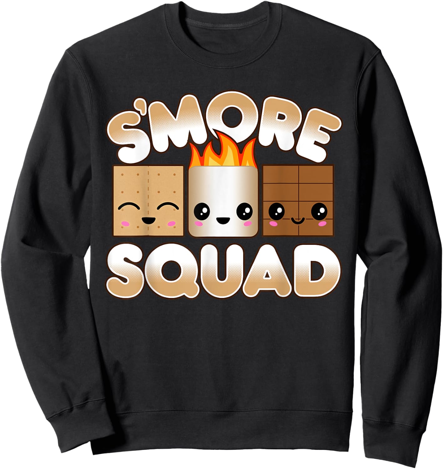 Campfire Camping Outdoor Friends Smores Smore Squad Sweatshirt - Sweatshirt | Black